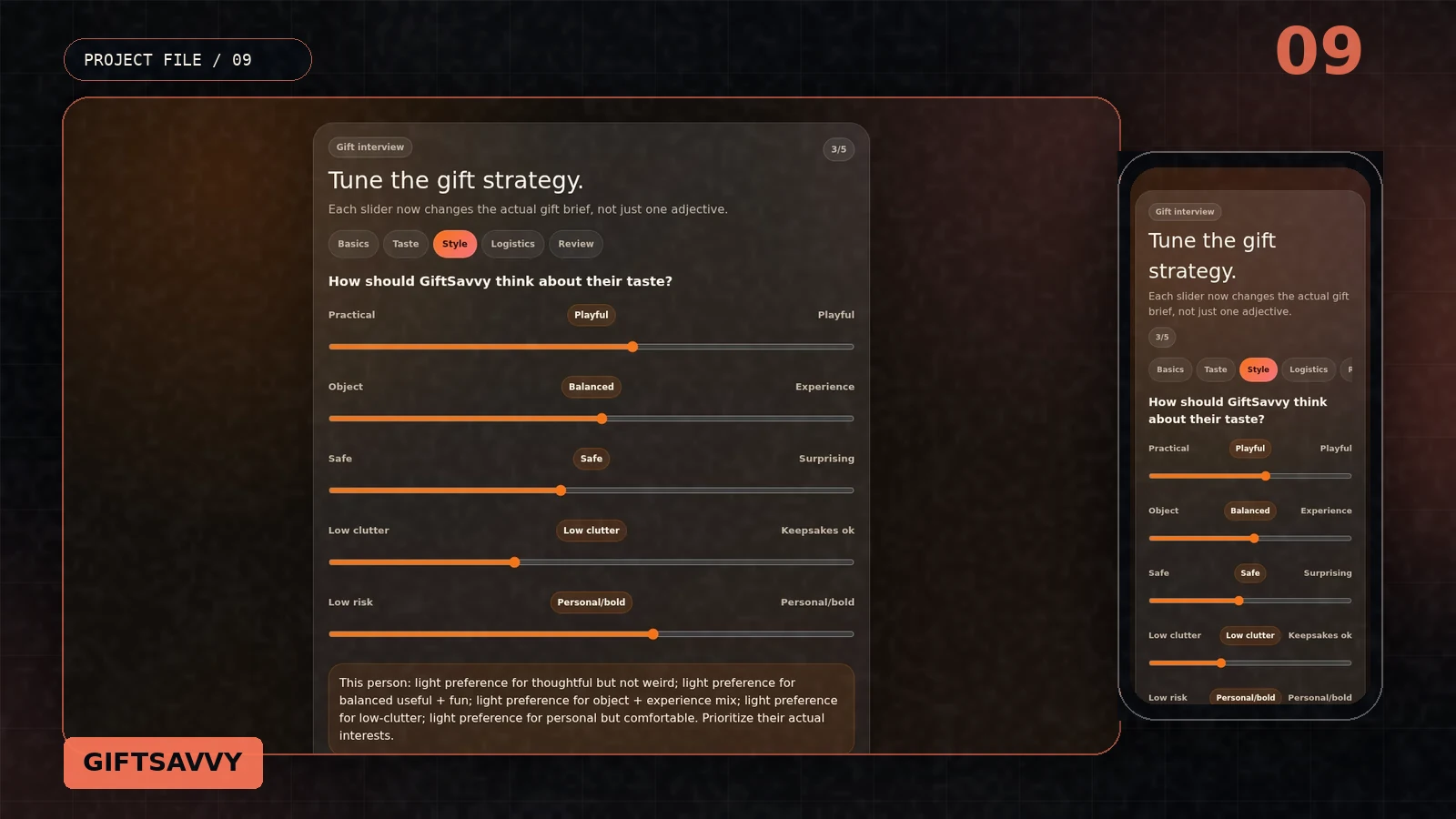 GiftSavvy shown across desktop and mobile product views
